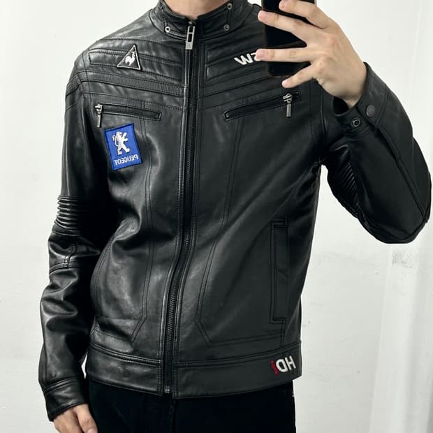 르꼬끄 스포르티브 푸조 양가죽 라이더 자켓