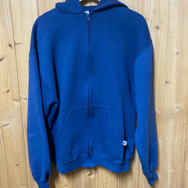 러셀 후드집업 made in USA 네이비