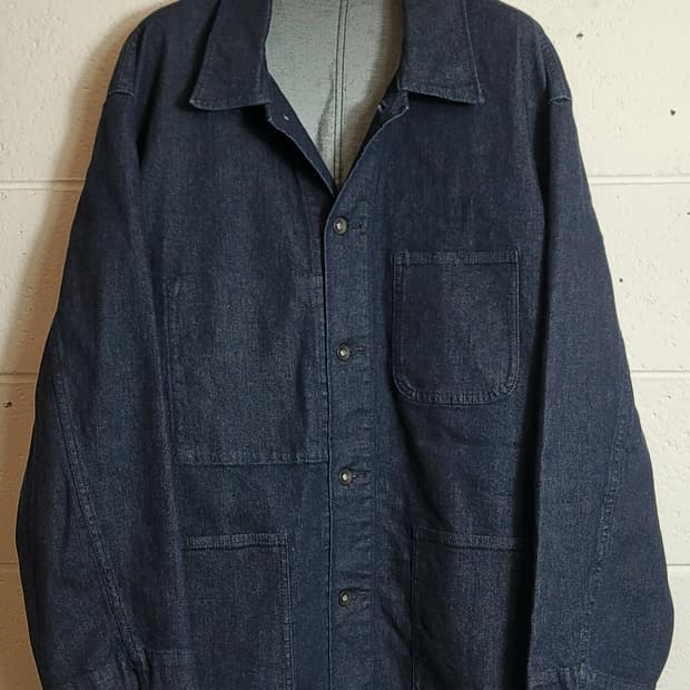 [미사용.새상품] 유니클로(일본판) 오버핏 데님 초어자켓 판매