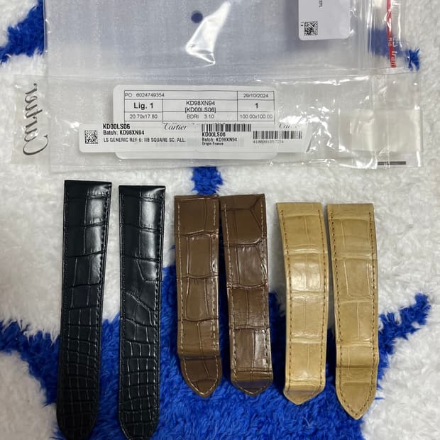정품) 까르띠에 악어가죽 스트랩 L 사이즈 3가지 컬러 각각 따로