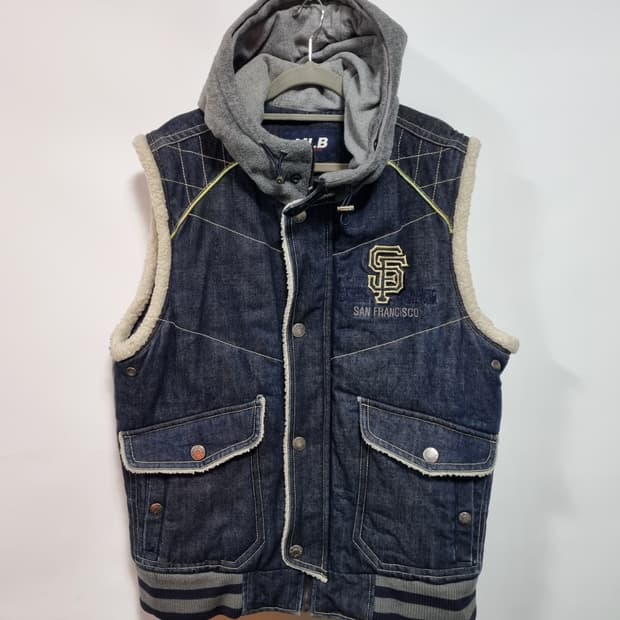 MLB 샌프란시스코 후드 데님 조끼
