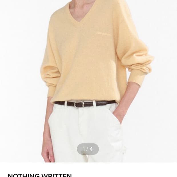 낫띵리튼 Haig v-neck knit yellow