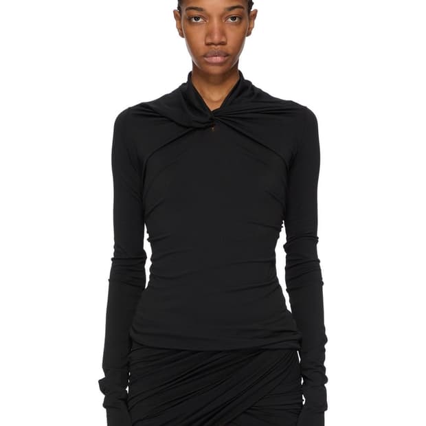 [42,44]릭오웬스 CONCORDIANS 드레이프 탑/블랙