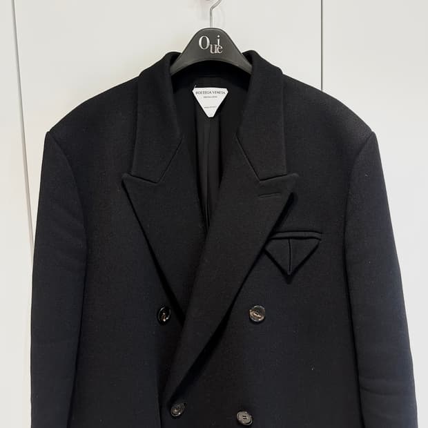 보테가베네타 다니엘 리 피크드라펠 더블브레스티드 코트
