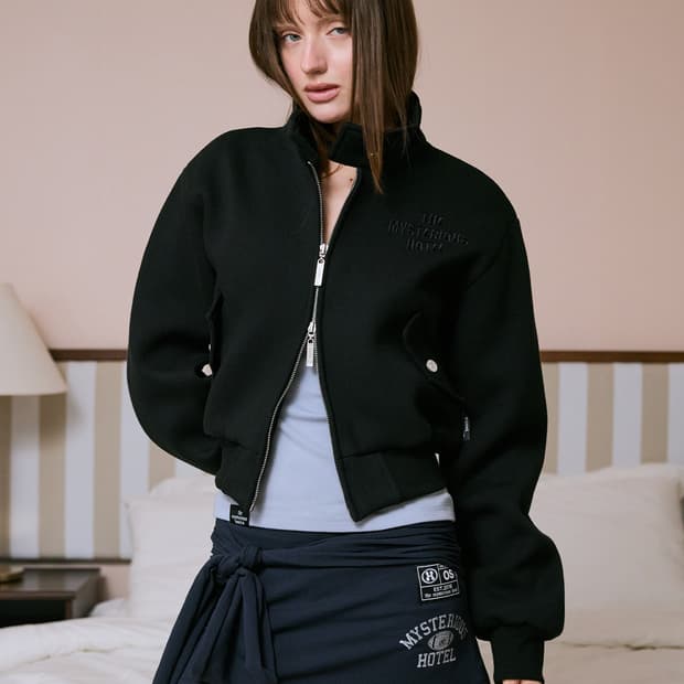 미스테리어스호텔 cropped bomber jacket 크롭 봄버 자켓