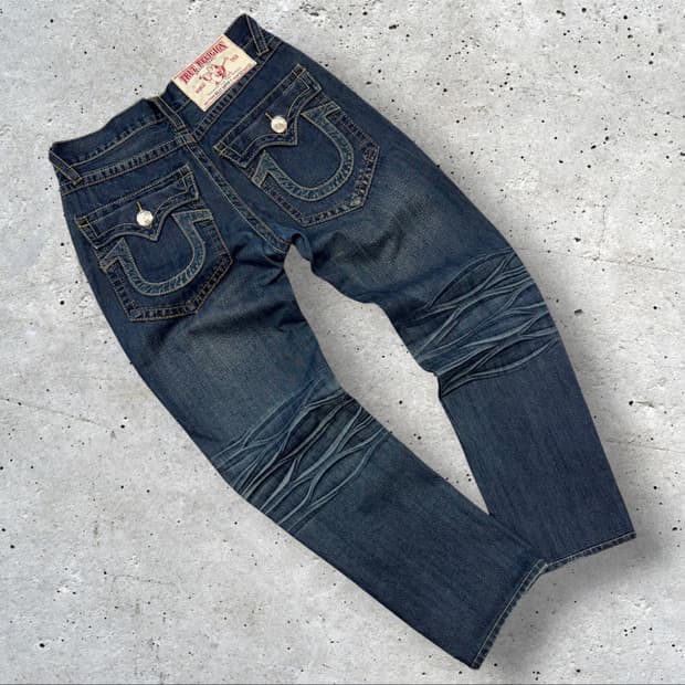 [32x33] 트루릴리젼 빌리 슈퍼티 청바지 데님 팬츠 D896