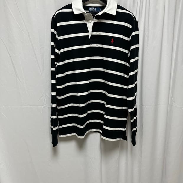 no.75 폴로 랄프로렌 블랙스트라이프 럭비티L s급