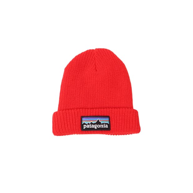 파타고니아 레드 엠브로이드 비니