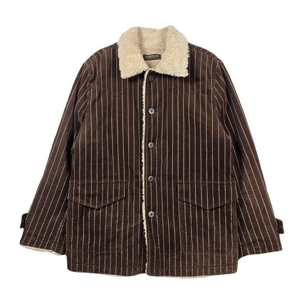 스미스 아메리칸 스트라이프 코듀로이 쉐르파 자켓 M