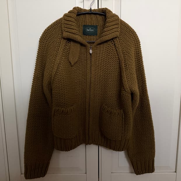 더바넷 soap zip-up knit cardigan