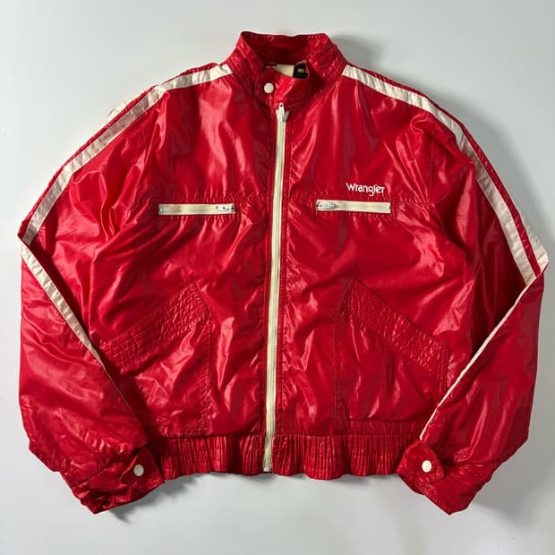 Wrangler  랭글러 올드스쿨 레드 바람막이 자켓 
