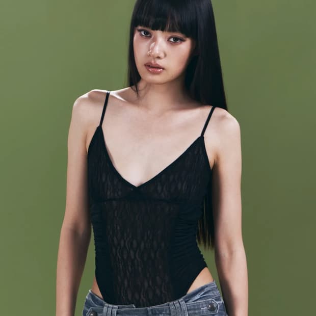 새상품) 플리즈노팔로우 Arin Lace Bodysuit 아린 바디수트