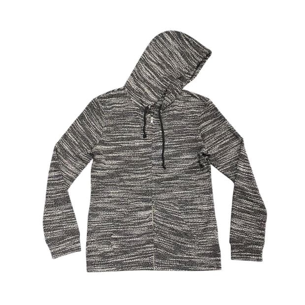 Retro engine 그레인 니트 후드집업