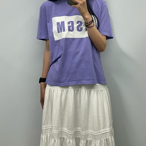 Msgm 퍼플 반팔 티셔츠