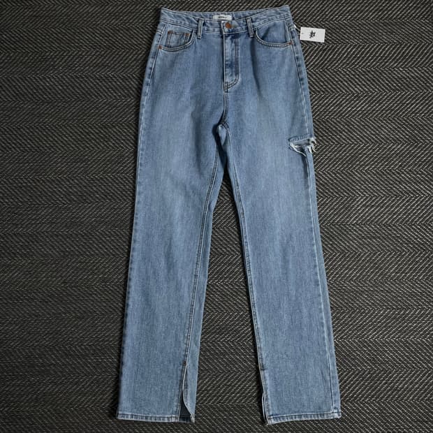 빈티지 우먼스 디스트로이드 슬림 데님 팬츠o 3403