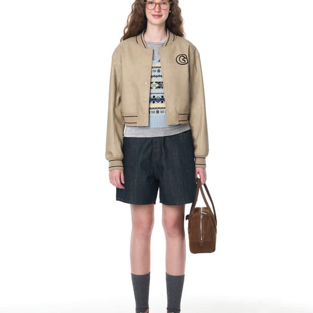 그로브GROVE G로고 레더 점퍼