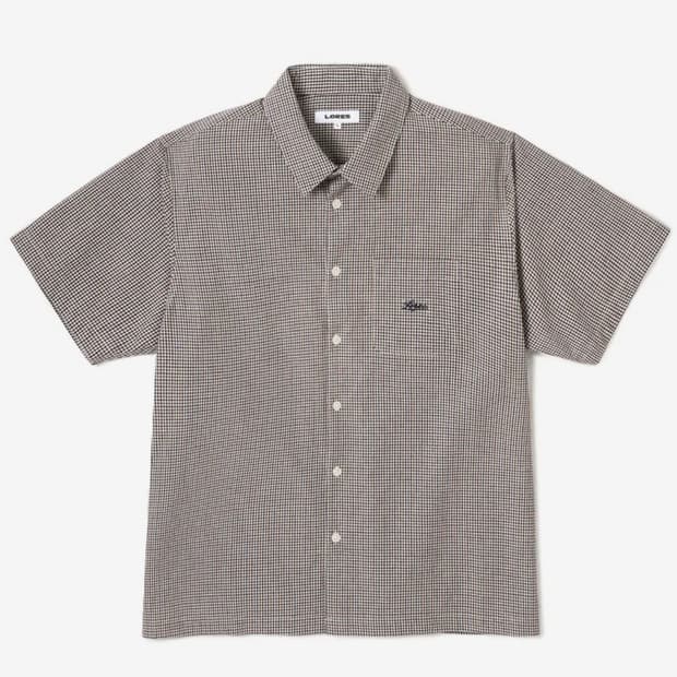 Lores Mini Plaid S/S Shirts - Brown 