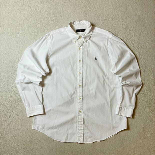 폴로 랄프로렌 자수 로고 화이트 셔츠 PN7454