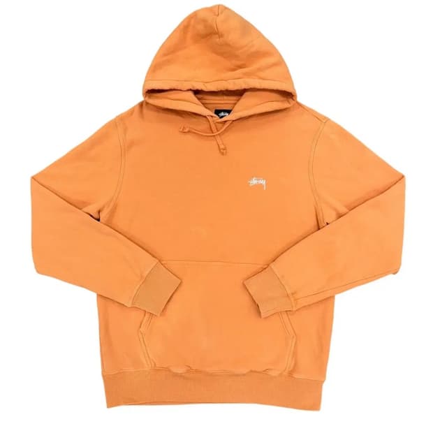 스투시 스톡로고 피그먼트 후드