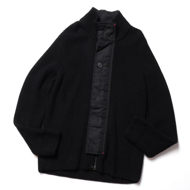 프라다 Prada Black Wool Sweater Jacket 
