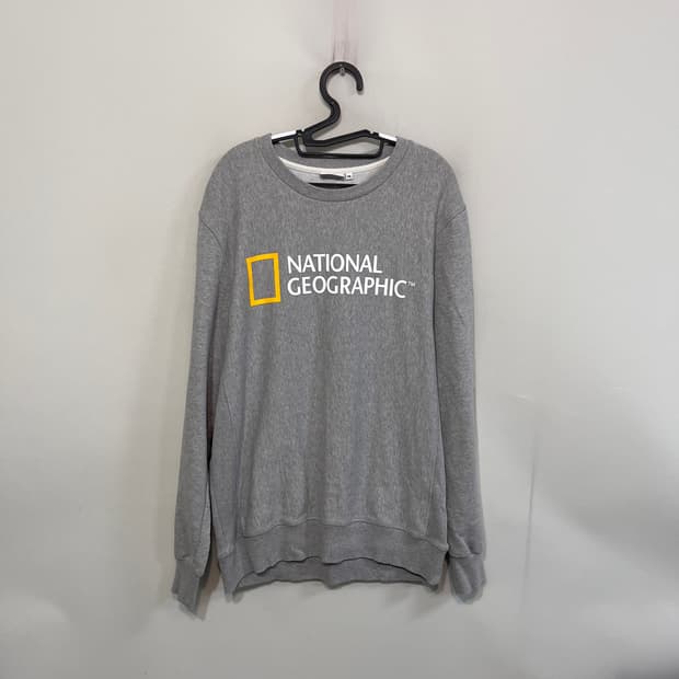 내셔널지오그래픽 남성 기모 맨투맨 티셔츠 110