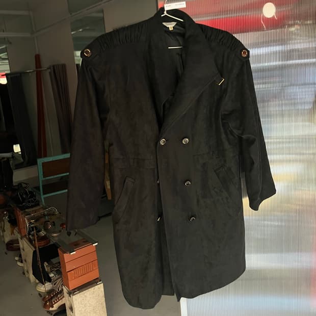 스웨이드 오버코트 