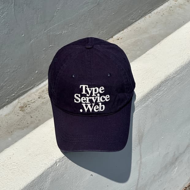 [F] Type service web 타입 서비스 웹 네이비 볼캡 모자
