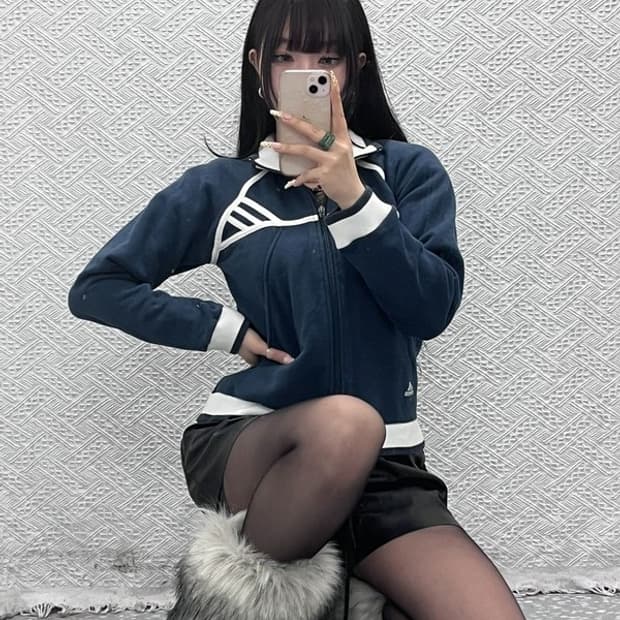 아디다스 재팬 희귀 스트릿 캐주얼 약기모 집업 L C10079