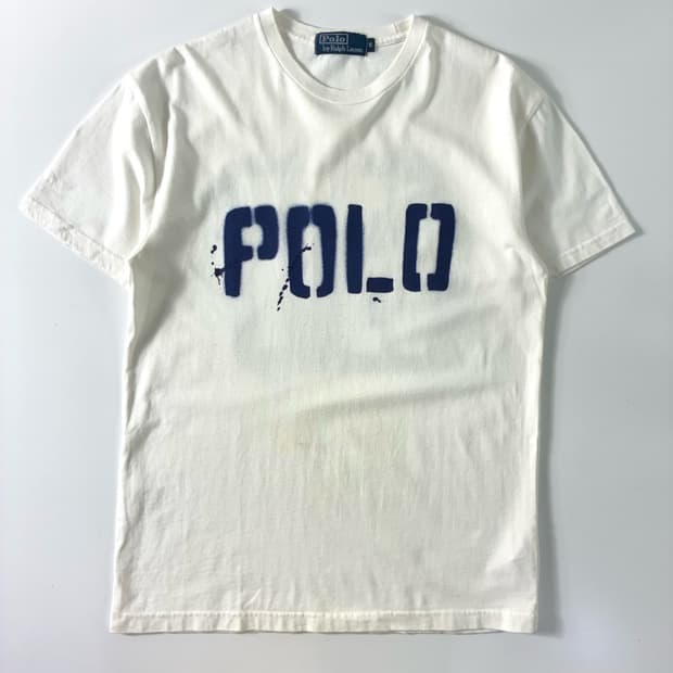 Polo 폴로 랄프로렌 스펠아웃 페인팅 화이트 반팔 티셔츠