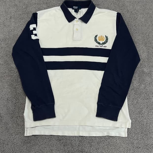 (L) 폴로랄프로렌 키즈/우먼스 월계수 자수로고 긴팔 카라 티