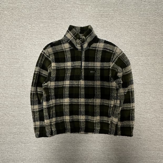 WOOLRICH usa made fleece half zipup