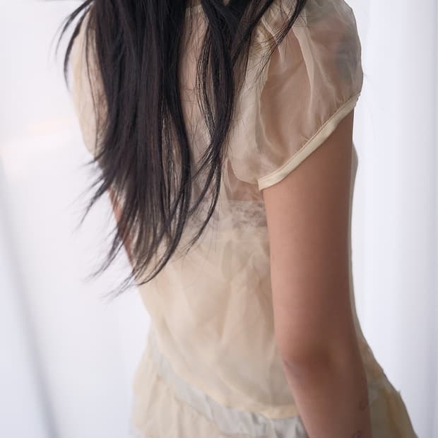 2012 ss Slip layered silk blouse