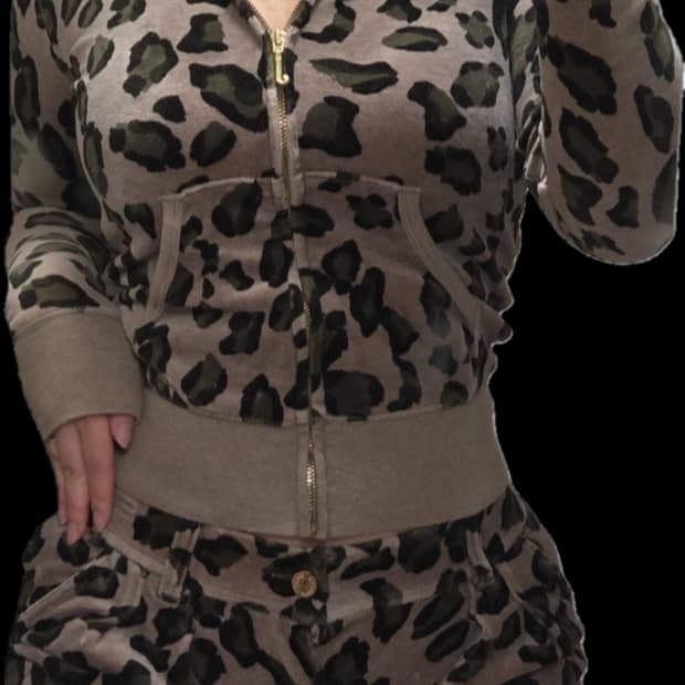 쥬시꾸뛰르 레오파드 세트 사이즈 (P) (쁘띠 스몰)