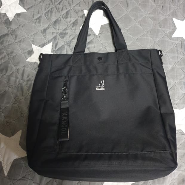 캉골 나일론 스포티 멀티 도트백 블랙