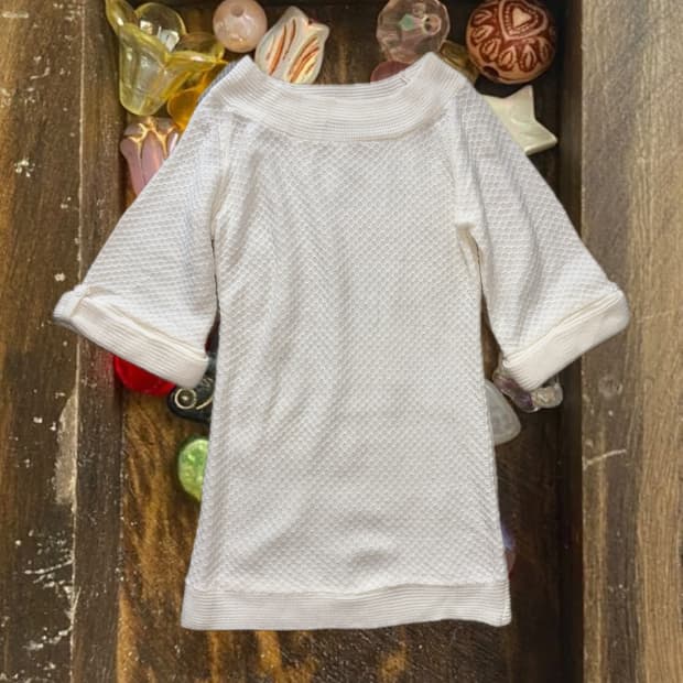 White basic knit one piece