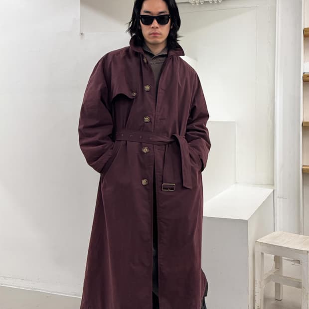 90년대 조르지오 아르마니 발마칸 퀼팅 코트