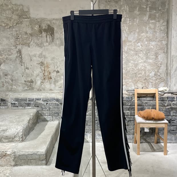 아디다스 x 제레미 스콧 블랙 프린지 트랙 팬츠