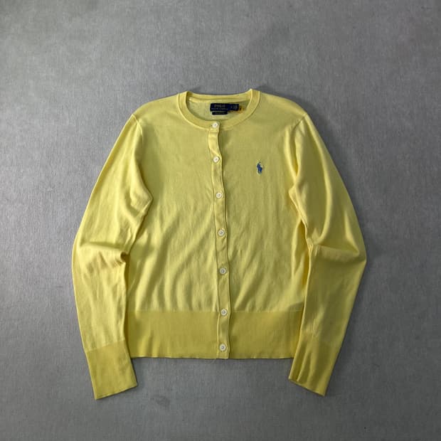 W 95 폴로랄프로렌 신형라벨 옐로우 코튼 가디건