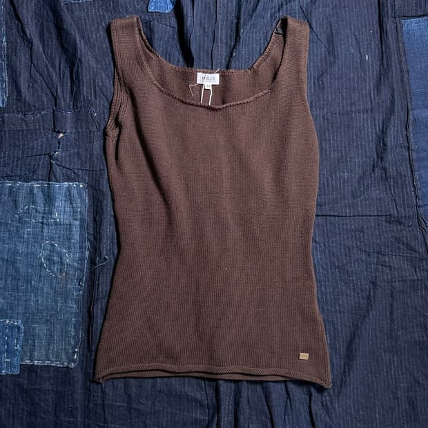 00‘s 폭시 부띠크 코튼 슬리브리스 니트 탑 38 no