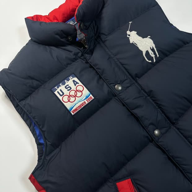 폴로 빅포니 2010 밴쿠버 올림픽 미국 국대 한정판 패딩조끼