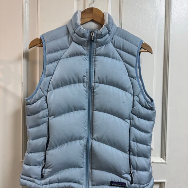 파타고니아 Patagonia 하늘색 구스다운 패딩 조끼 베스트