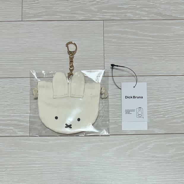 미피 조이개 파우치 키링 아이보리