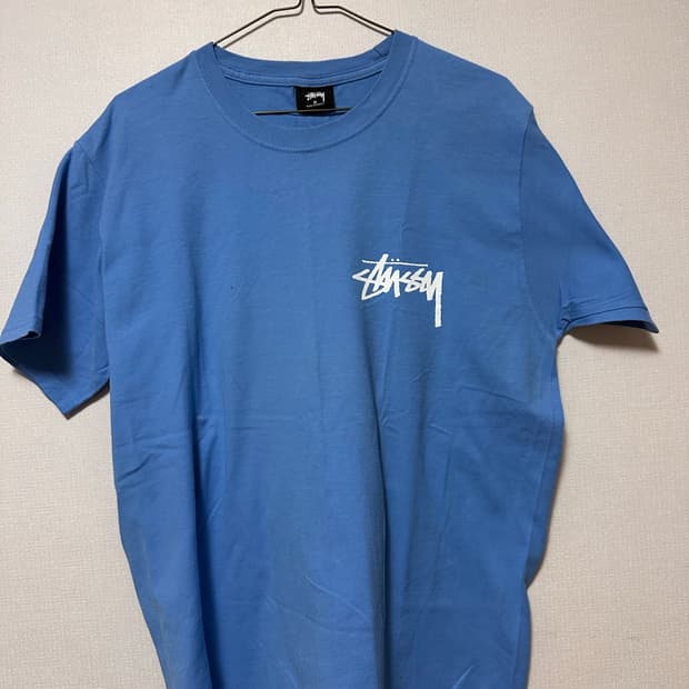 (탭만땐 새상품!!) 스투시 하늘색 반팔 티셔츠 M
