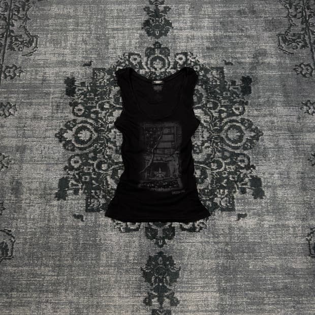 Tornado mart printing ribbed sleeveless