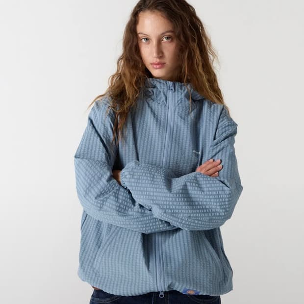 디키즈 그리드 체크 라이트 윈드브레이커 Sky Blue 스카이블루