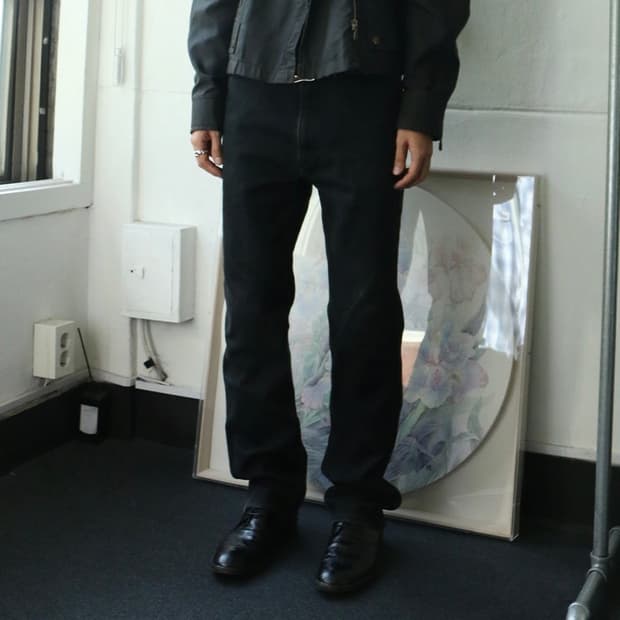 니들스 블랙 데님 팬츠