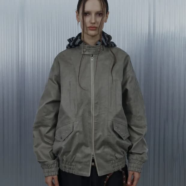 스웨이드 빈티지 자켓 (라이트 그레이)