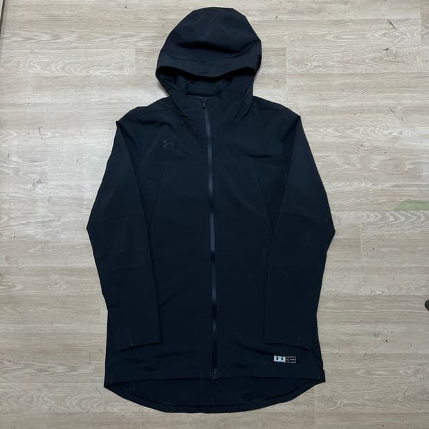 언더아머 여성 로고 피티드 바람막이 후드자켓 [블랙] L/100