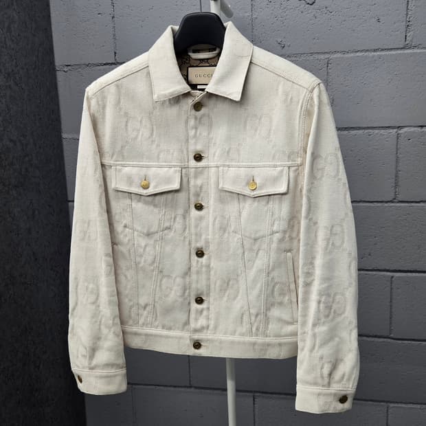 구찌 GG 맥시 자카드 데님 자켓 44