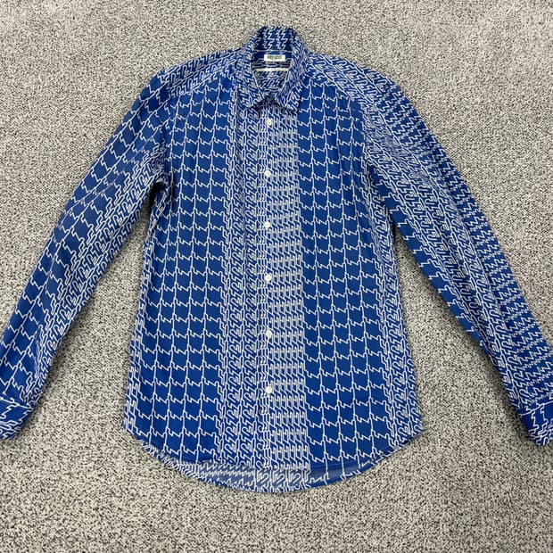 겐조 블루 프린팅 긴팔셔츠